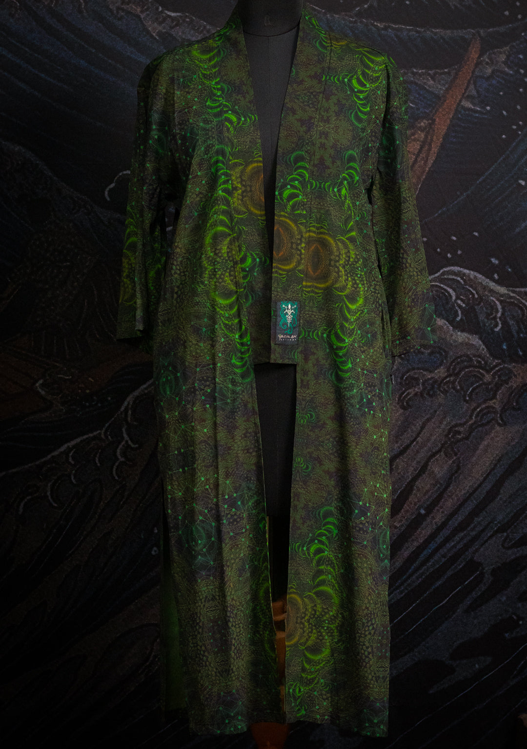 Open Kimono / Chinese Raw Silk Unique Pieces - Green Raw ENTMOOT